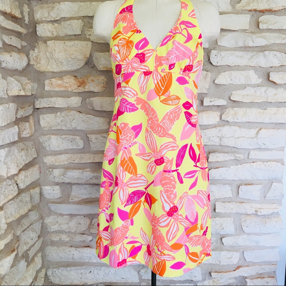 Lilly Pulitzer Pacific Wing Print Halter Dress 10